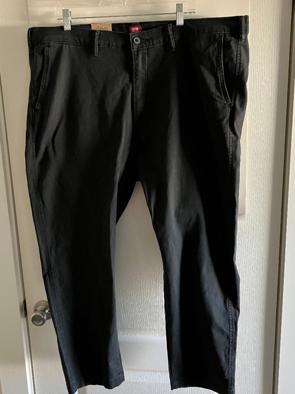 Levis XX Mens Pants 44x29 Black Standard Taper Regular Fit Chino Canvas New NWT